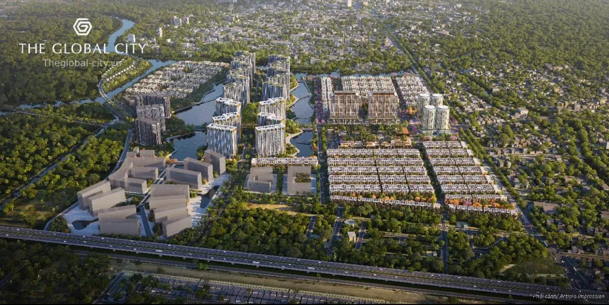 Phối cảnh tổng thể khu đô thị The Global City tại An Phú, Quận 2