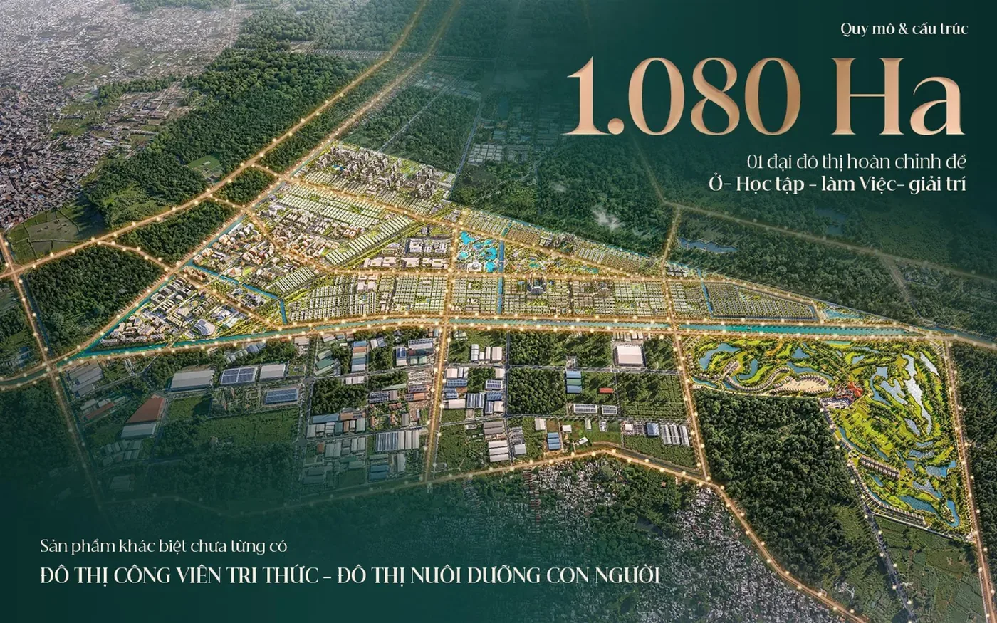 Phối cảnh tổng thể đại đô thị Vinhomes Hóc Môn trên Quốc lộ 22
